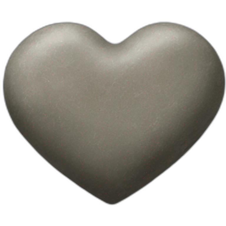 Stone heart emoji