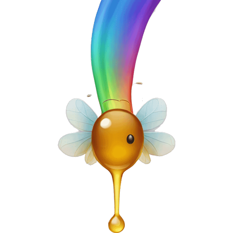 Rainbow honey emoji