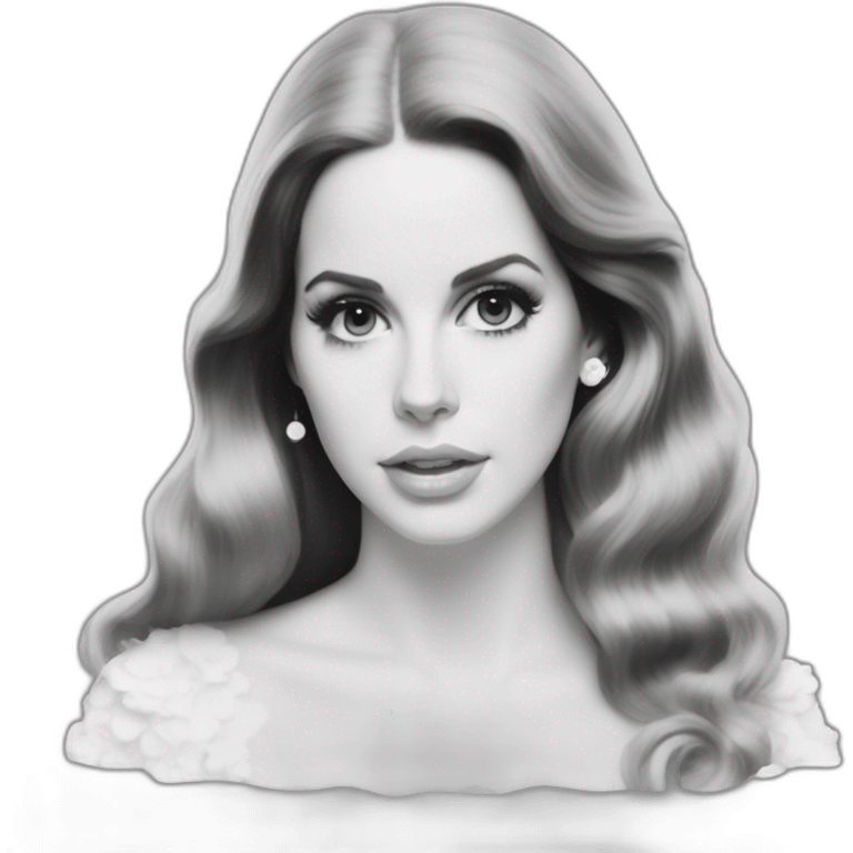 Lana Del Rey “Ultraviolence” letter emoji in black and white. Only text UV emoji