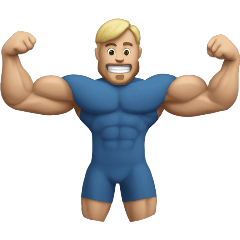 muscle flex holding plate emoji