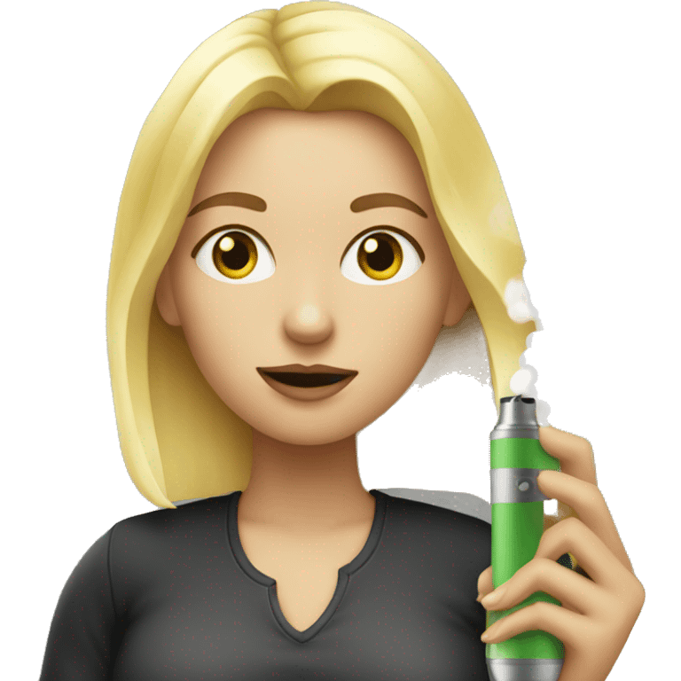 Blonde girl with vape  emoji