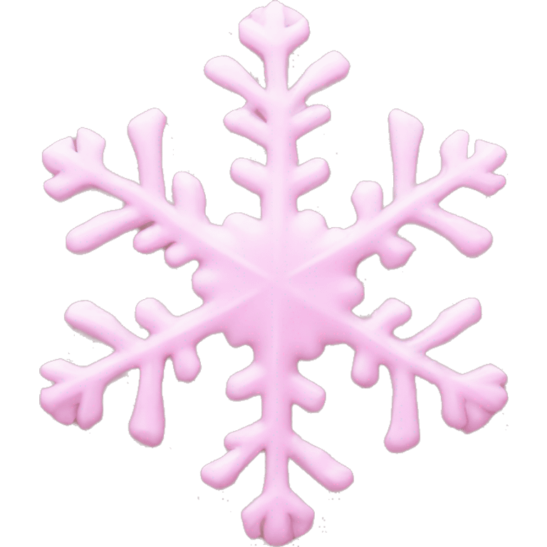 Baby pink snow flake emoji