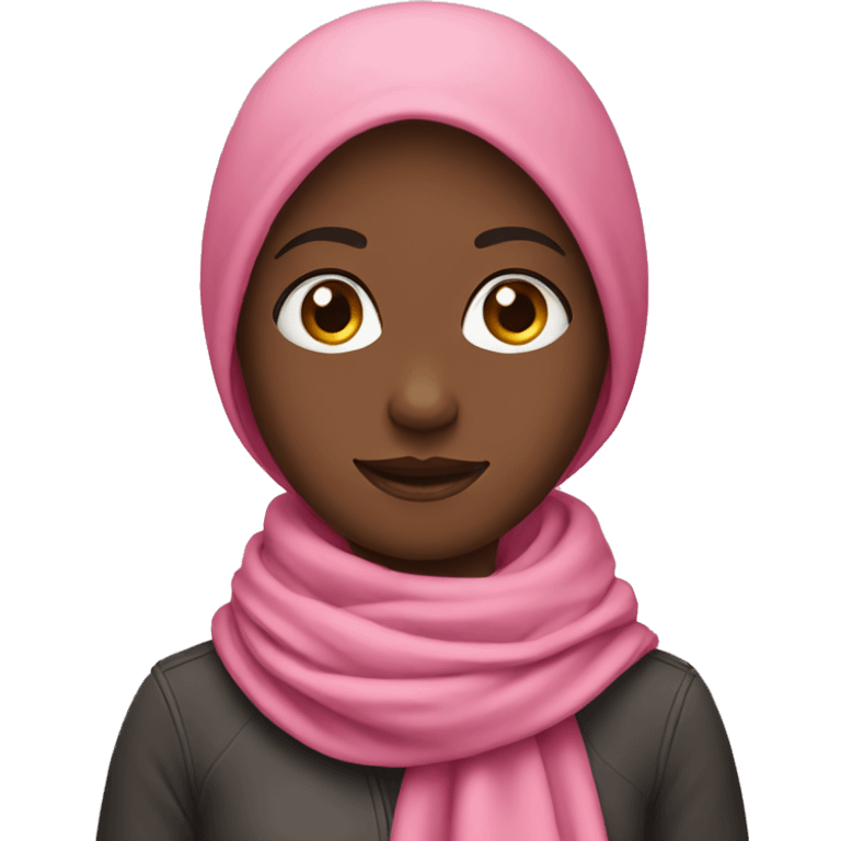 Girl with a pink scarf emoji