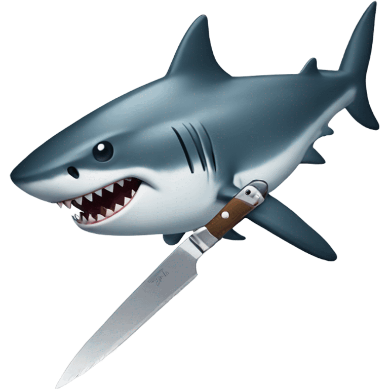 shark with the knife emoji