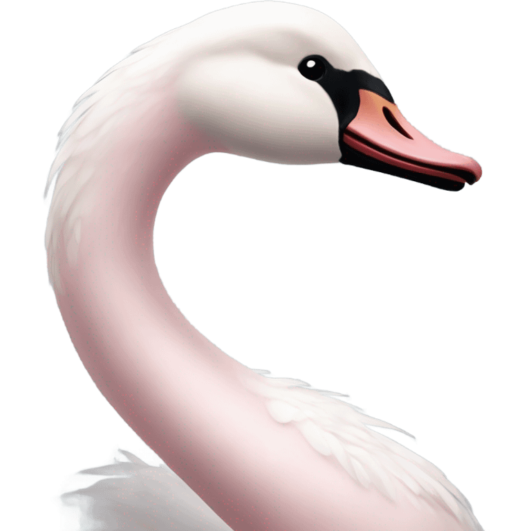 pastel pink swan emoji