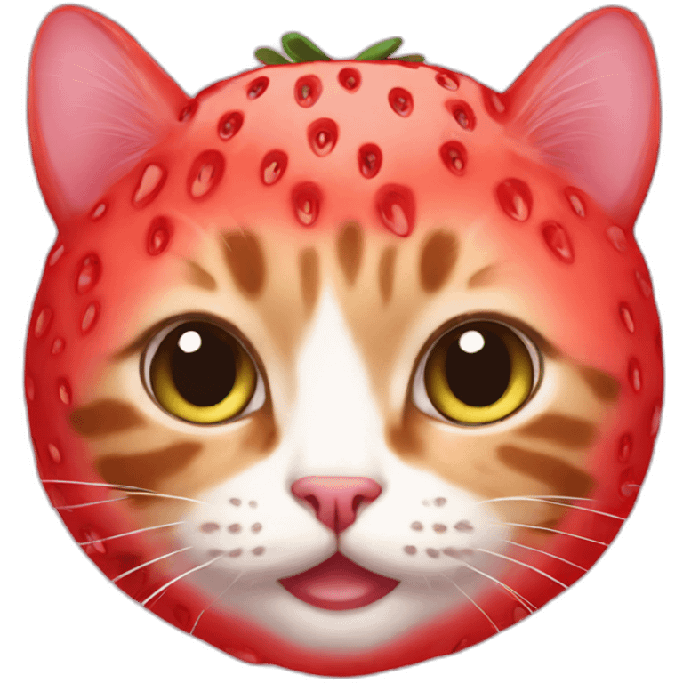 Strawberry cat emoji