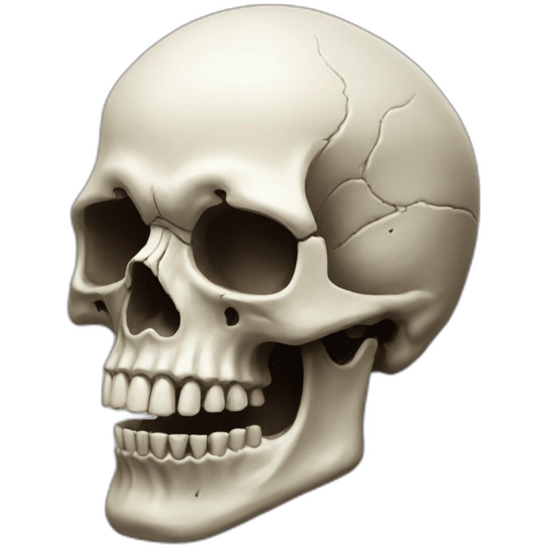 halloween skull hyperrealistic emoji