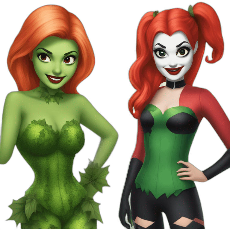 Poison ivy and harley quinn emoji