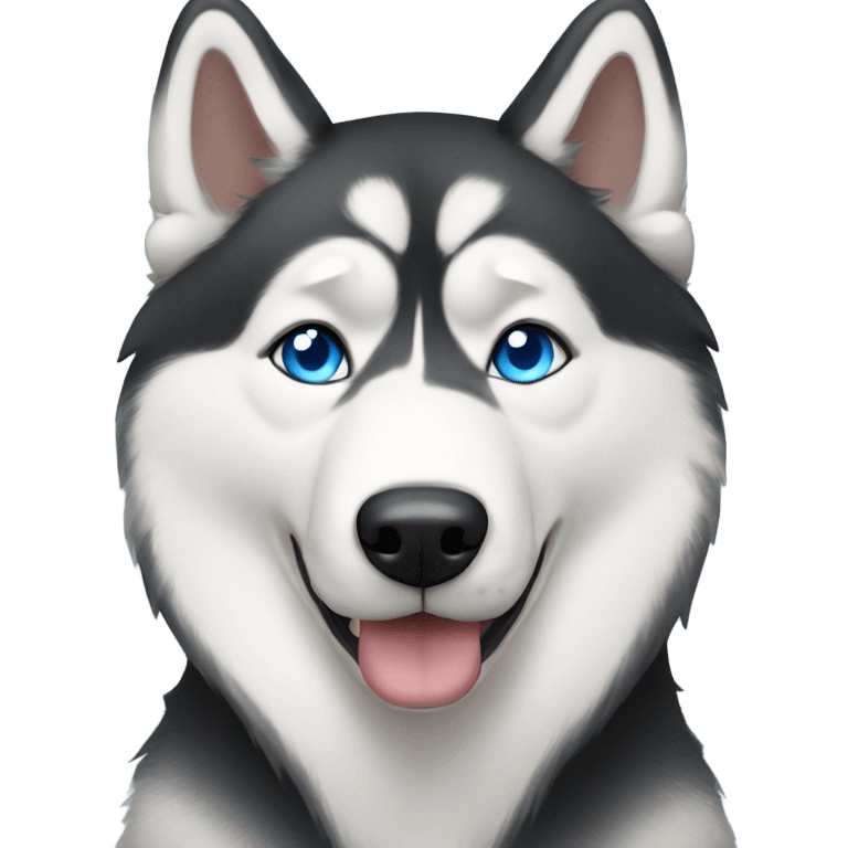 Malamute husky with blue eyes emoji