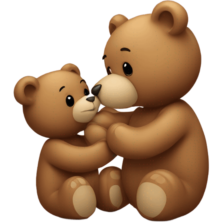 teddy bear kissing another teddy bear emoji