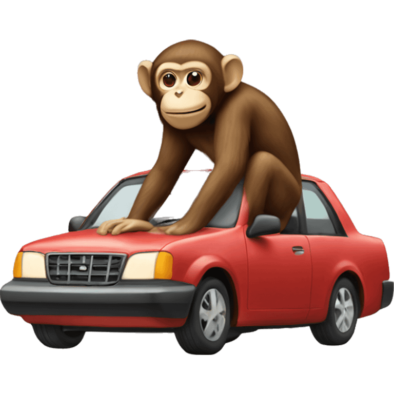 monkey car  emoji