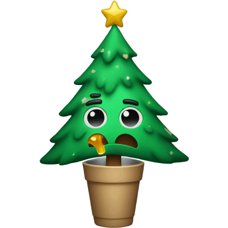 christmas tree drinking emoji