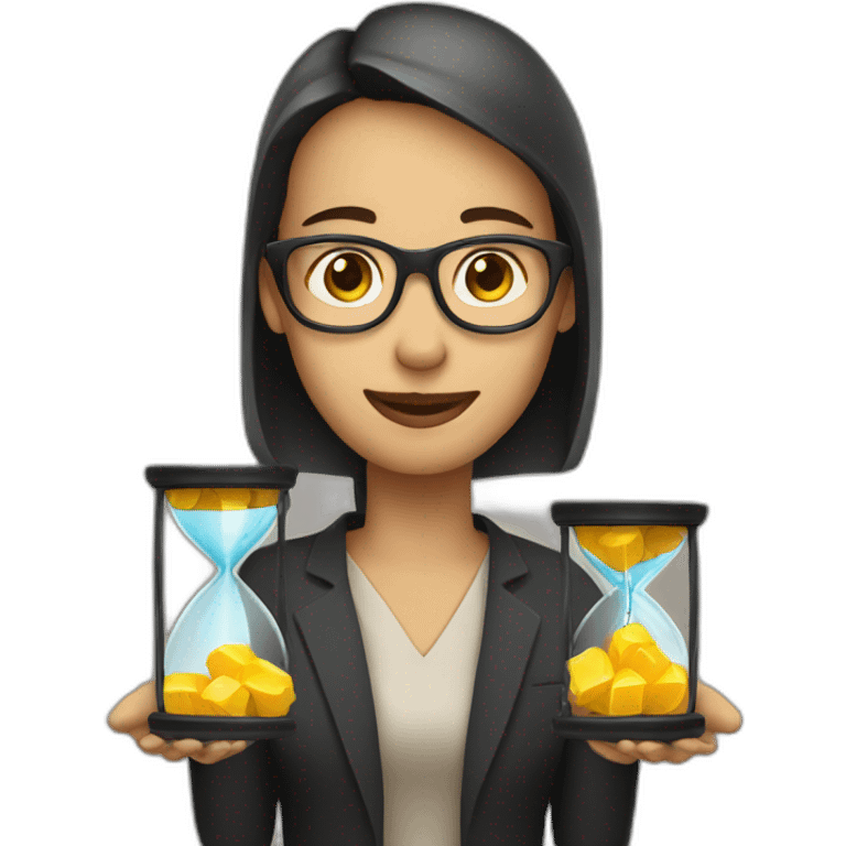 person trading hourglasses emoji