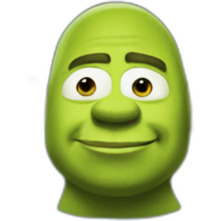 Shrek as rick astley emoji