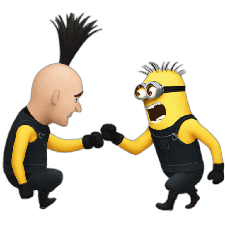 gru fighting minion emoji