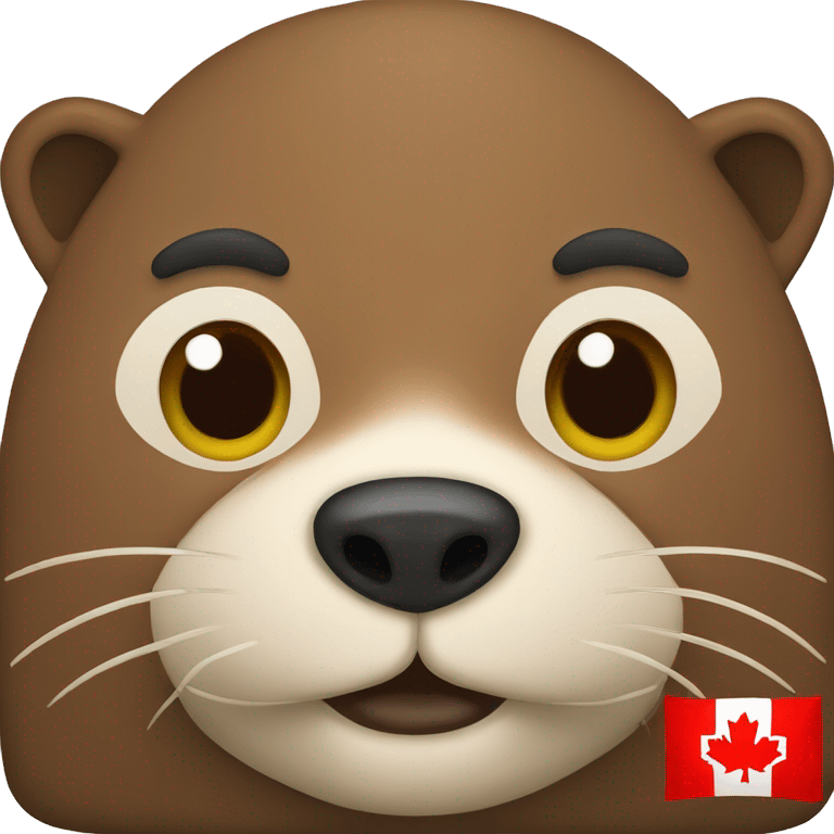 canadian flaf with beaver emoji