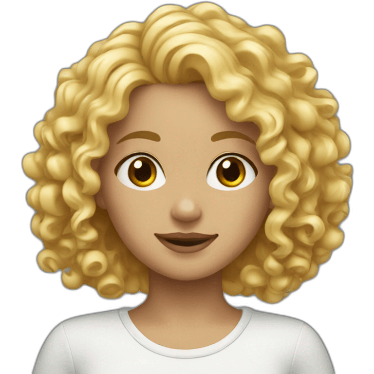 curly blonde girl emoji