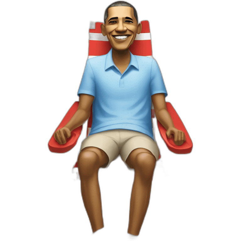 Barak Obama at the beach emoji