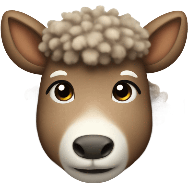 Cute fluffy reindeer emoji