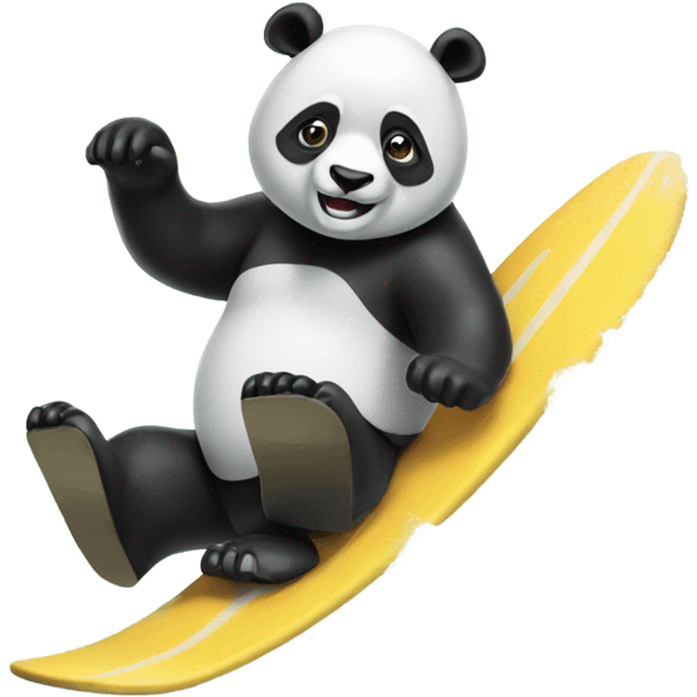 Panda surfing emoji