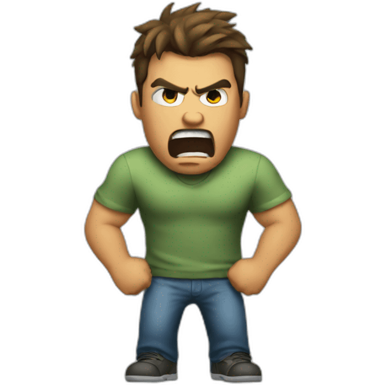 men angry playing video games emoji