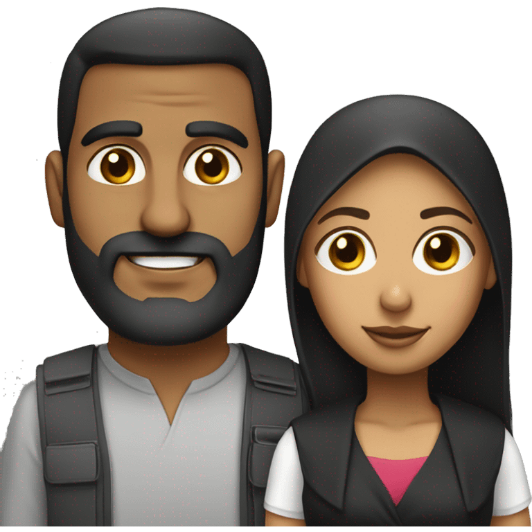 Iraqi man and Puerto Rican woman emoji