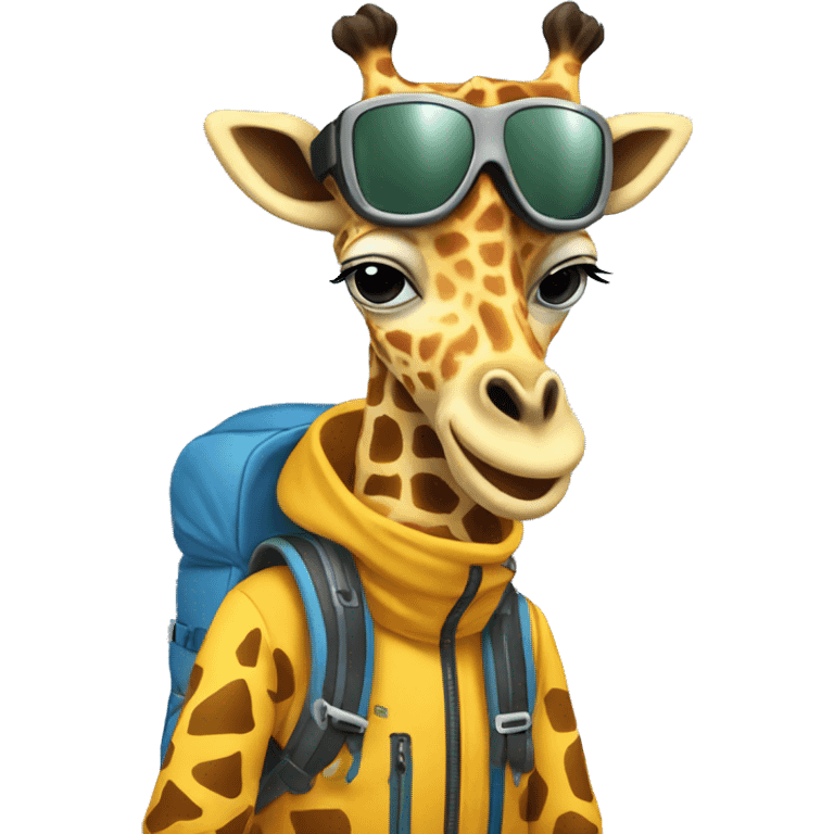 skiing giraffe  emoji