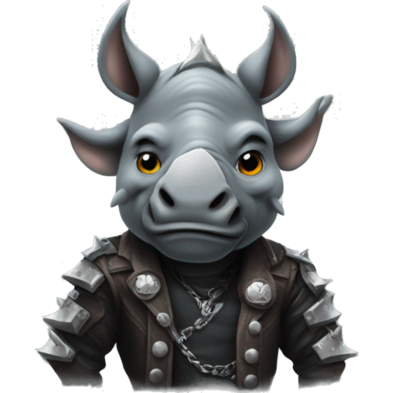 Rhino metalhead  emoji