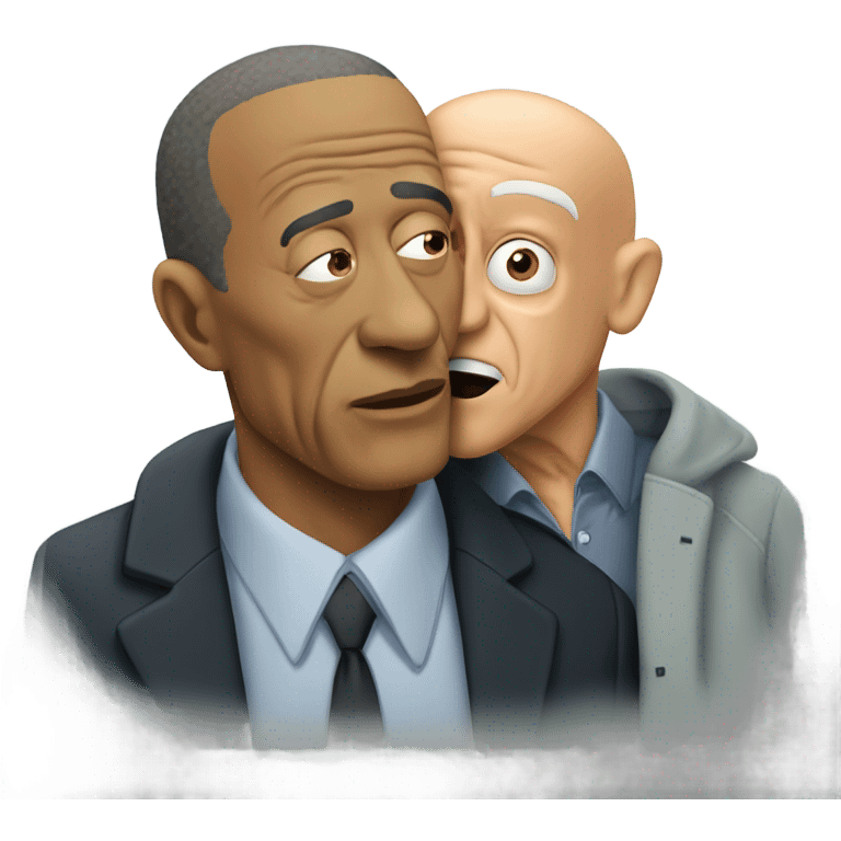 Gus fring kissing Mike Ehrmantraut emoji