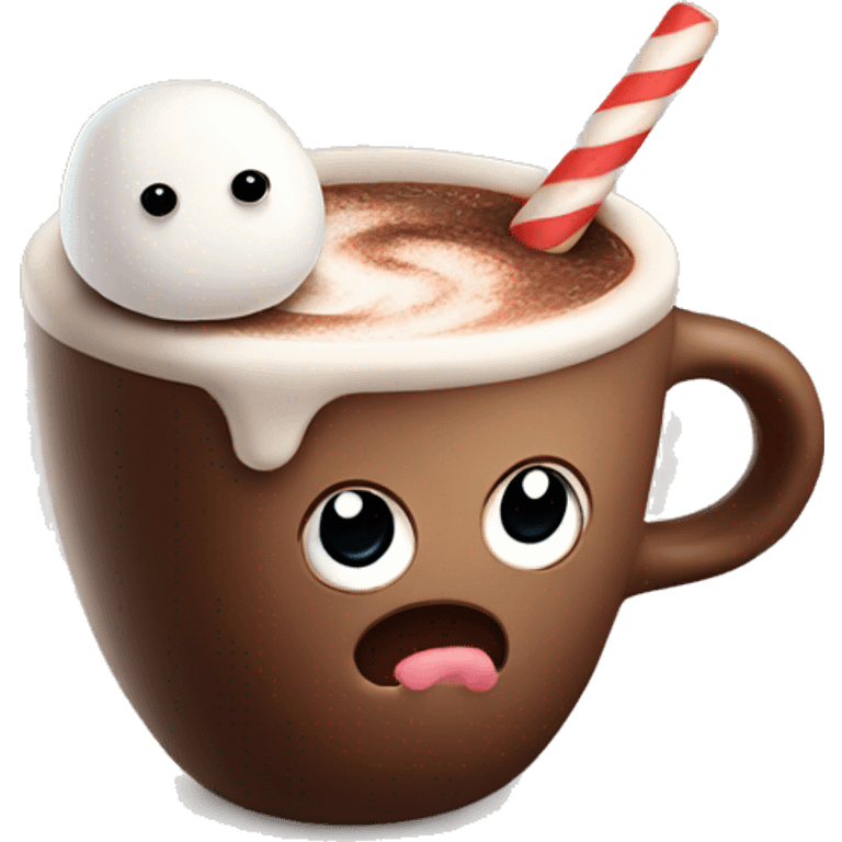 Marshmallow in hot chocolate  emoji