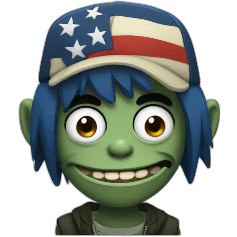 Gorillaz 2-D character emoji