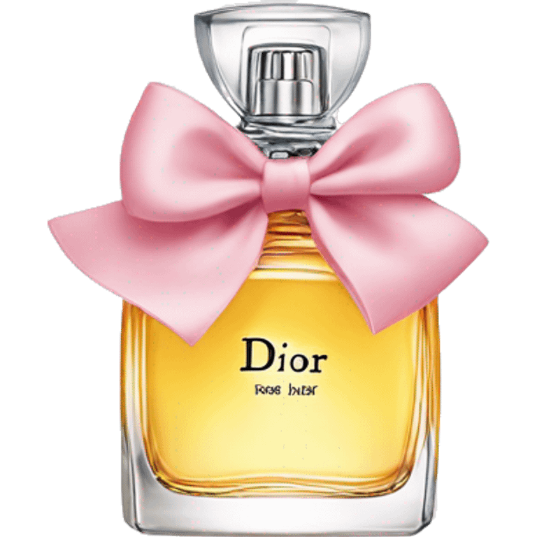 Dior perfume with bow emoji