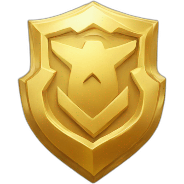 golden badge with up arrow emoji