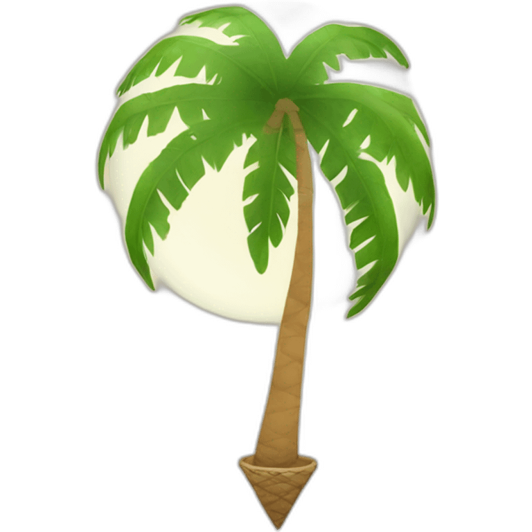 Thought balloon with a palm inside emoji