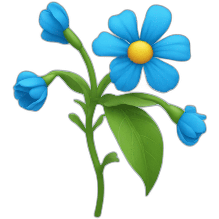 flower head with blue body dancing emoji