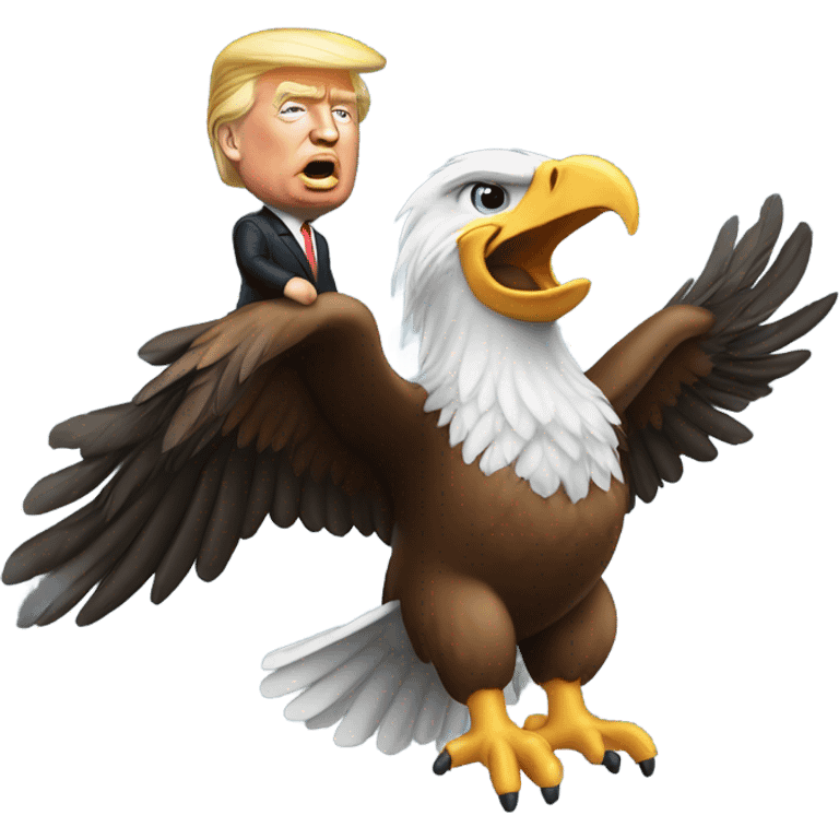 Donald Trump riding an eagle  emoji