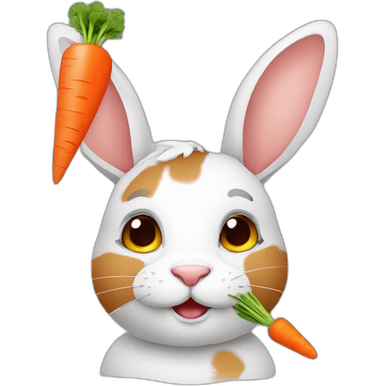 rabbit with carrot emoji