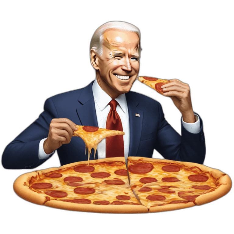 biden eating pizza emoji