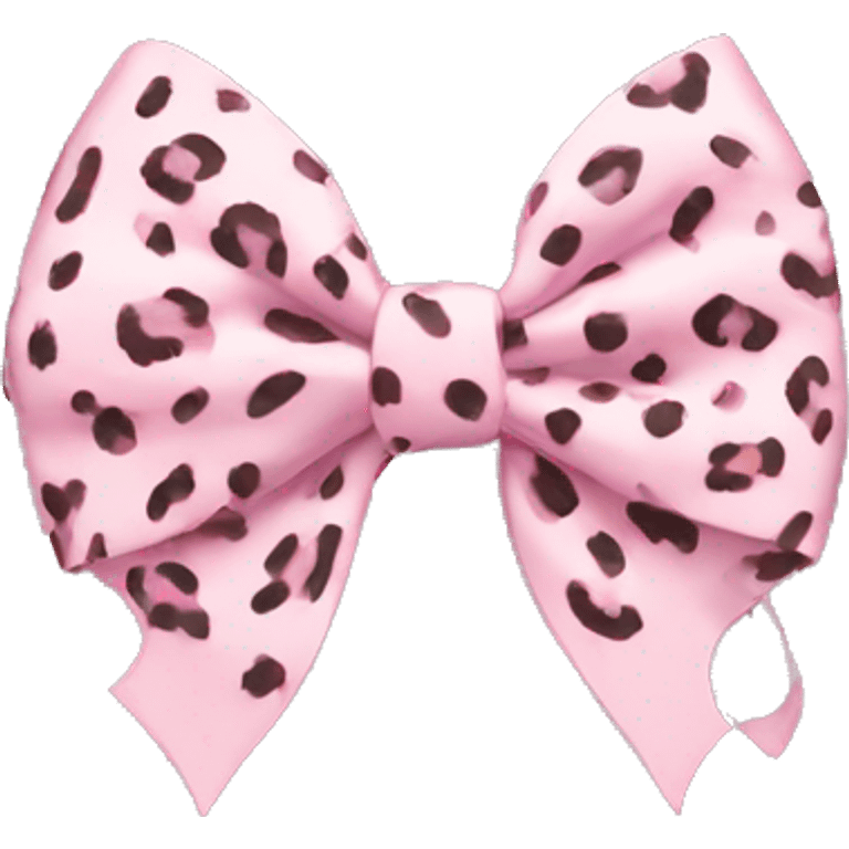 Light pink leopard print bow emoji