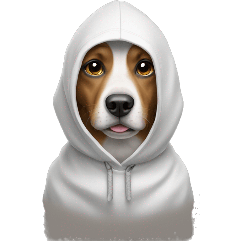 Dog wear hoddy emoji