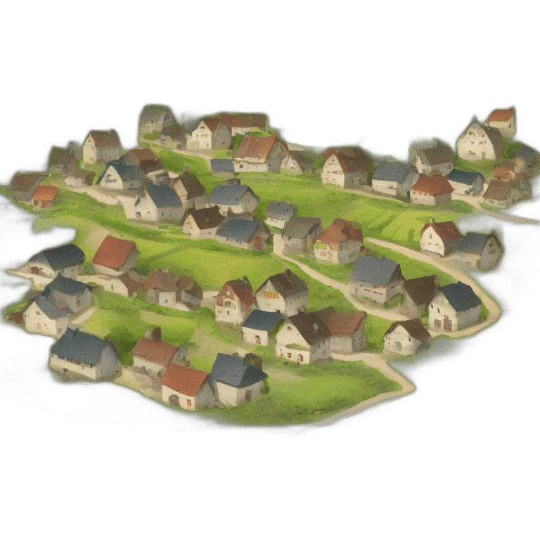 Village au creux des collines emoji