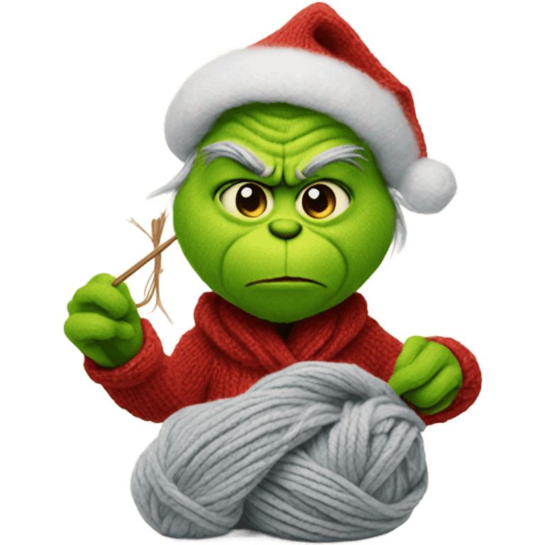 grinch knitting emoji