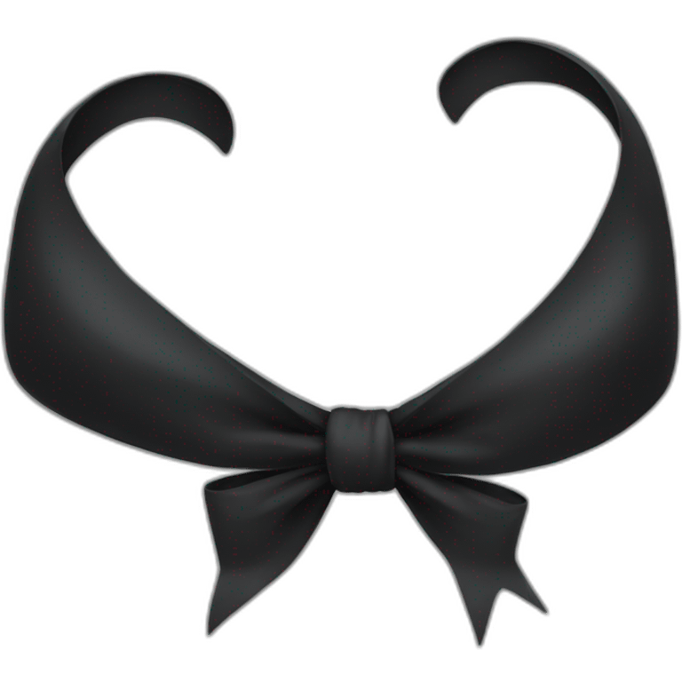 Black bow emoji