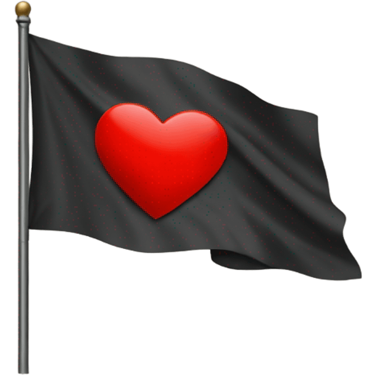 A flag but a red heart as the mat emoji