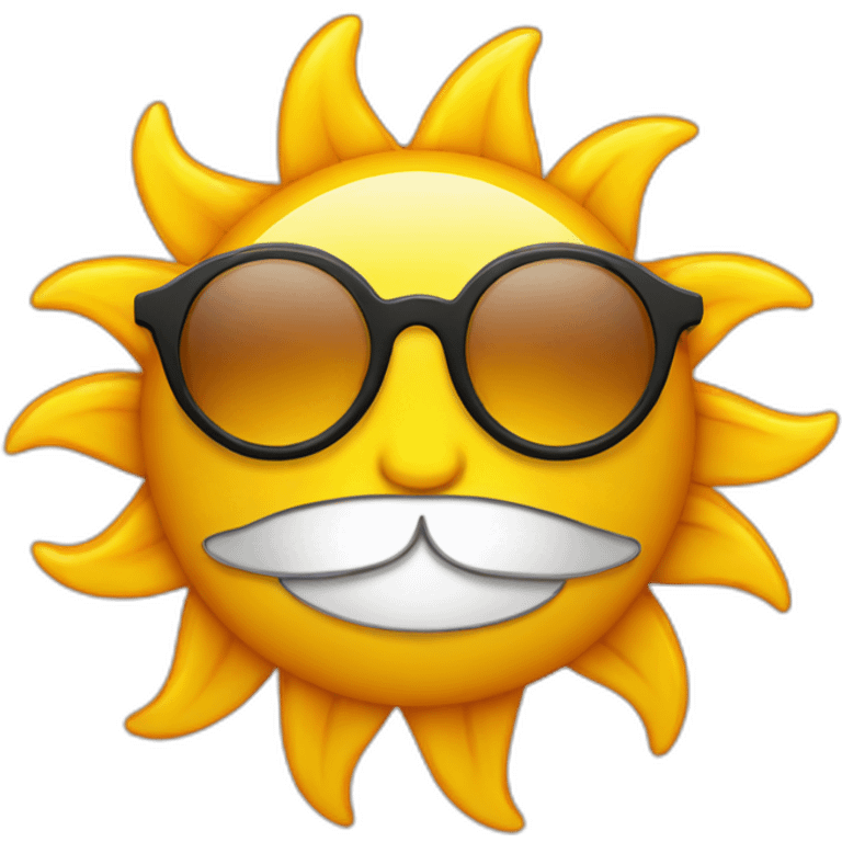 Sun with glasses emoji