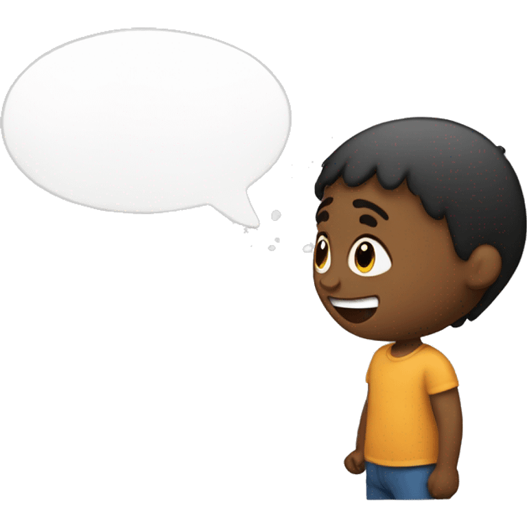 talking child with speech bubble  emoji