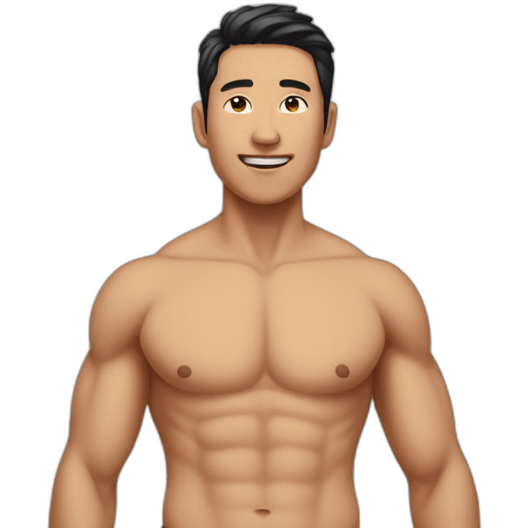 shirtless asian man emoji