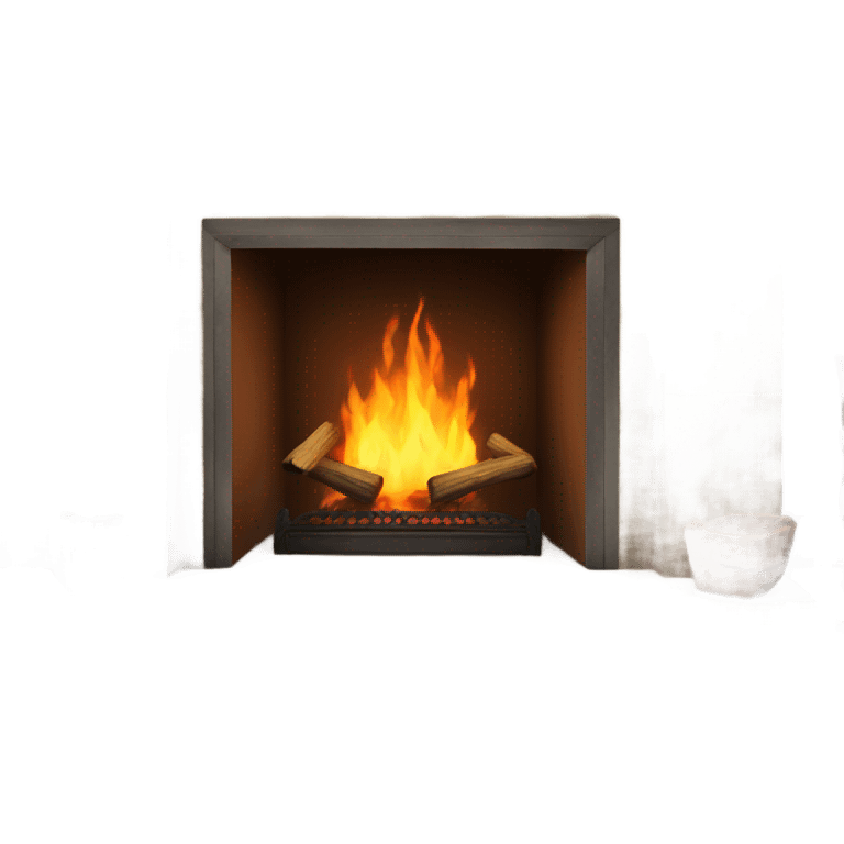 Realistic fireplace  emoji