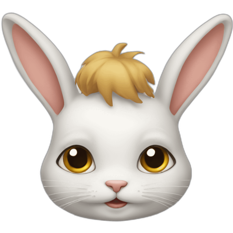 Chat sur lapin emoji