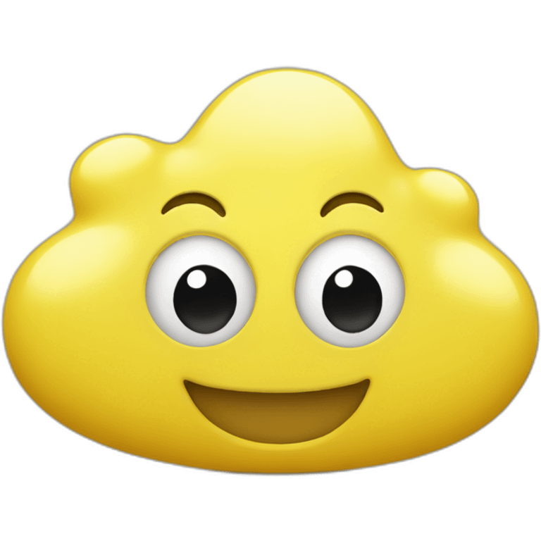 Smiling yellow blob emoji